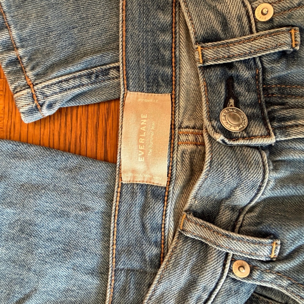 Everlane The Summer Jean Women 27 Light Wash High Rise Straight Leg Denim Cotton - Picture 3 of 14